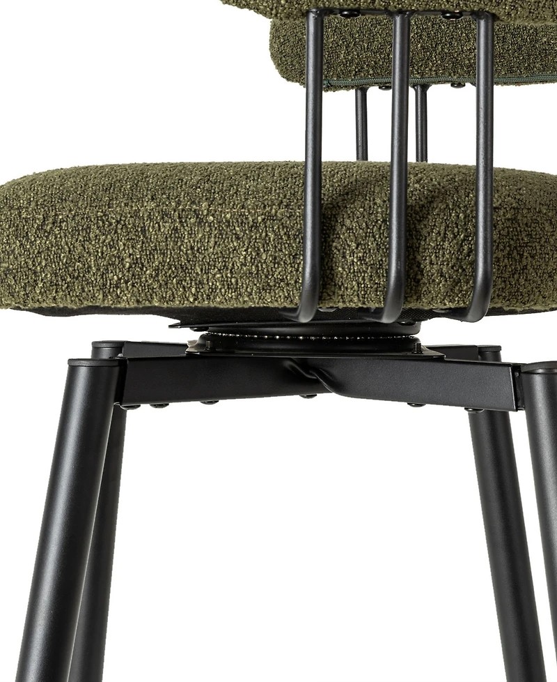 Glitzhome Modern Leatherette Swivel Counter Stool, Set of 2
