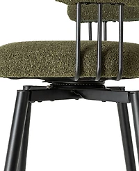 Glitzhome Modern Leatherette Swivel Counter Stool, Set of 2