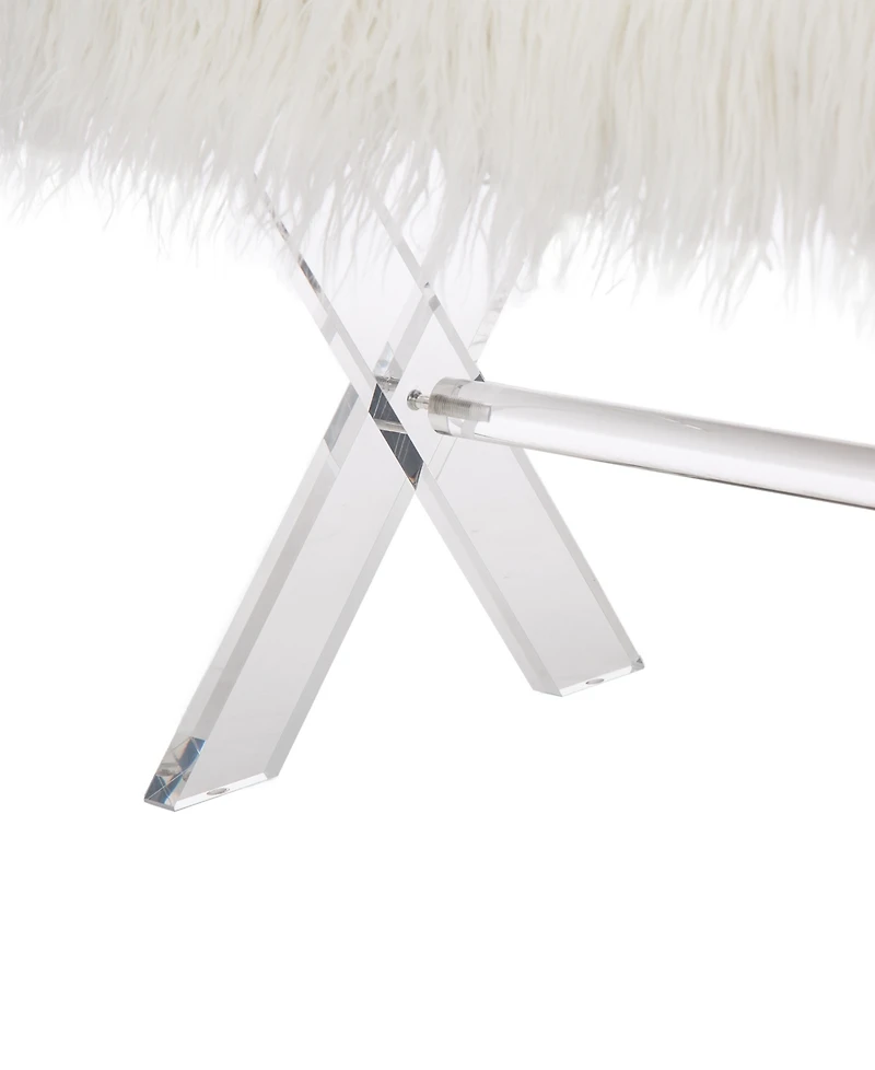 Glitzhome 18.5" Acrylic Blending Style Bench