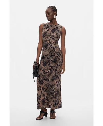 Desigual Women's Flocked Long Dress