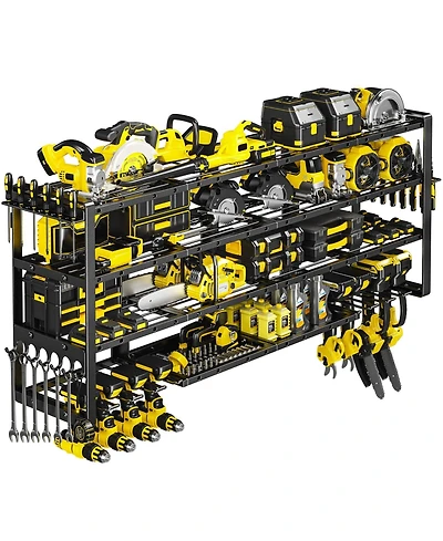 Xdovet Power Tool Organizer Wall Mount 4 Tier Drill Holder