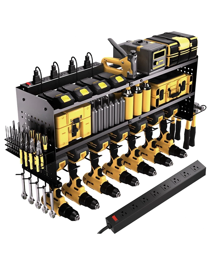 Xdovet Power Tool Organizer Wall Mount Rack Drill Holder Charging Station