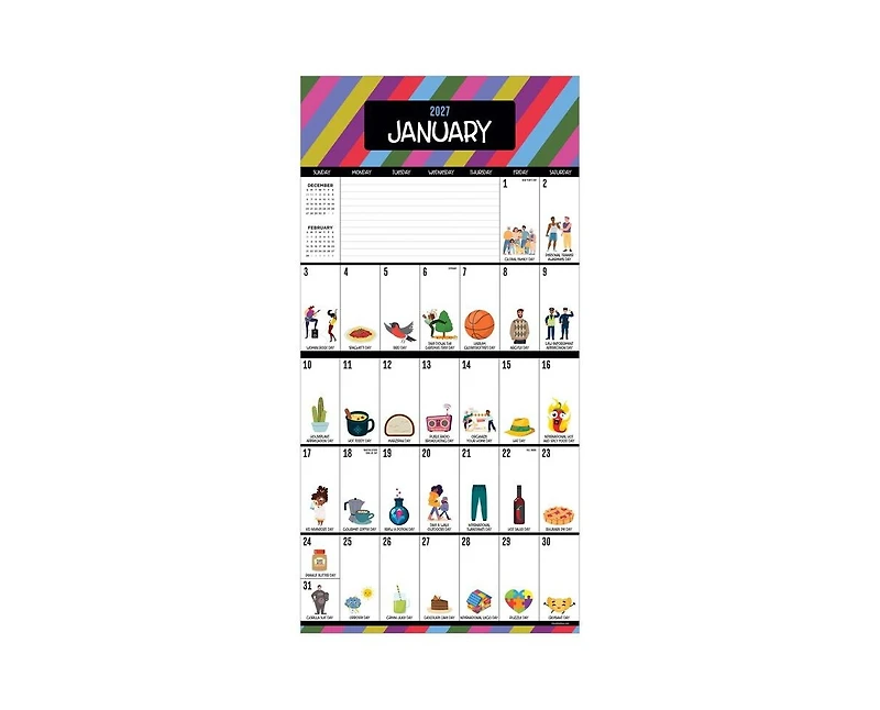 Tf Publishing Paper Goods 2027 Every Day's A Holiday Wall Calendar