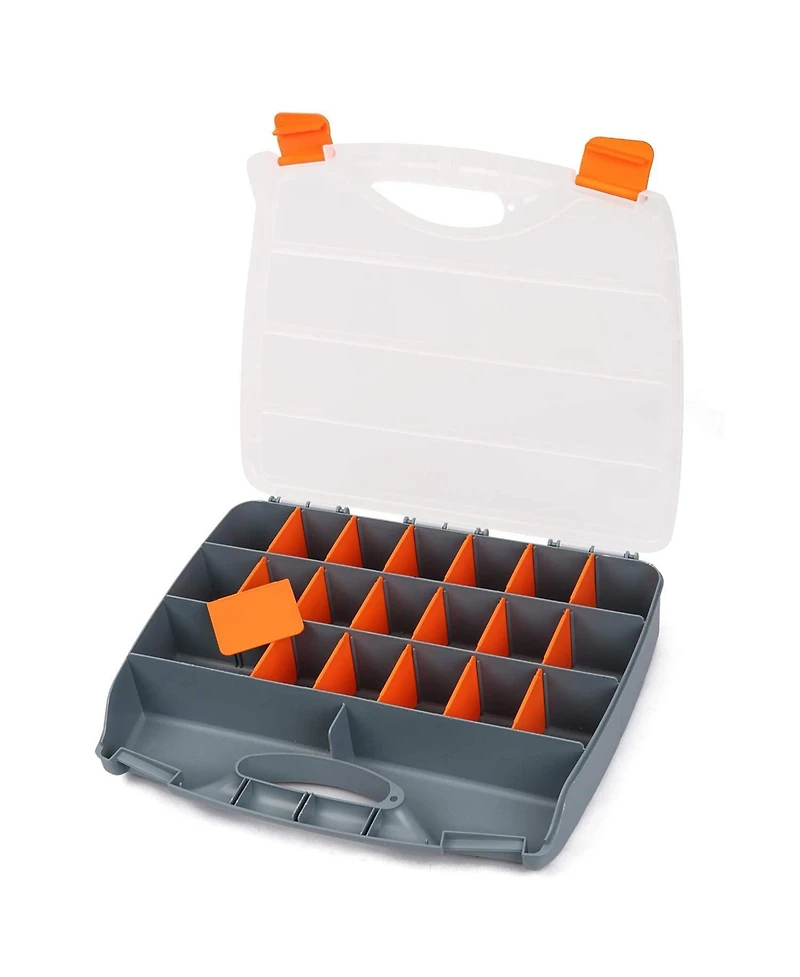 Xdovet Hardware Storage Box with handle, lid, and adjustable dividers