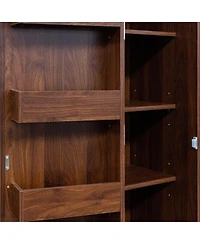 Streamdale Furniture Freestanding Kitchen Pantry Cabinet with Doors and Shelves