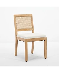Streamdale Furniture Farmhouse Rattan Dining Chairs Set of 2