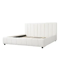 Streamdale Furniture King Size Boucle Upholstered Bed Frame with Thick Headboard