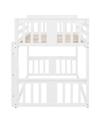 Streamdale Furniture Twin Over Twin Bunk Bed with Ladder