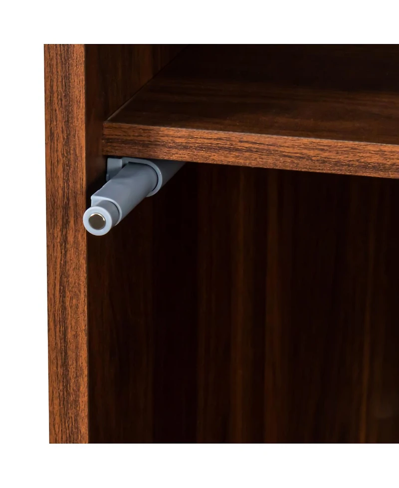 Streamdale Furniture 5-Shelf Curio Display Cabinet with Acrylic Doors and Led Lights
