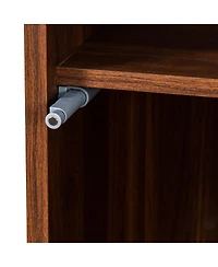 Streamdale Furniture 5-Shelf Curio Display Cabinet with Acrylic Doors and Led Lights