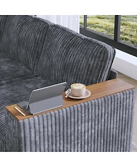 Streamdale Furniture 97'' Corduroy L-Shaped Corner Couch with Armrest Storage