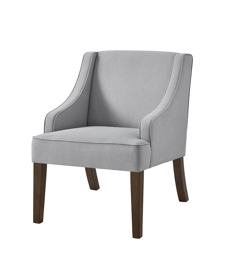 Streamdale Furniture Mid-Century Modern Upholstered Fabric Accent Chair with Solid Wood Legs