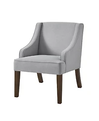 Streamdale Furniture Mid-Century Modern Upholstered Fabric Accent Chair with Solid Wood Legs