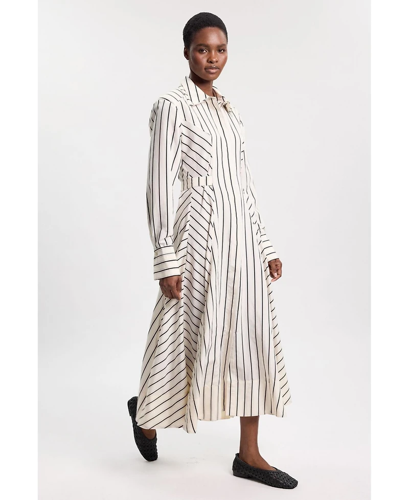 Karen Millen Women's Stripe Midi Dress