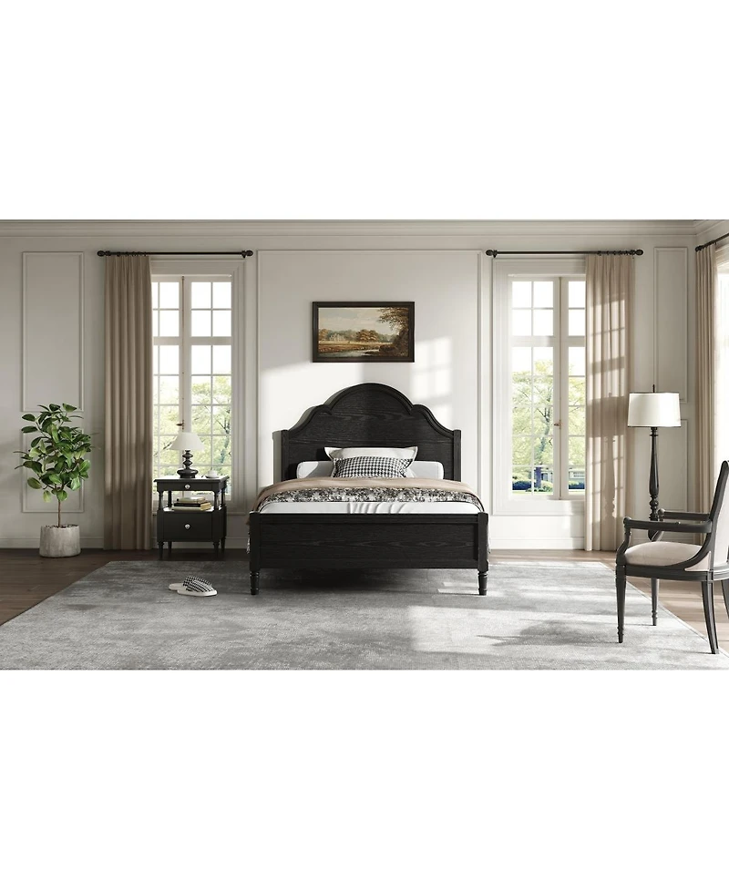 Streamdale Furniture Full Size Wood Platform Bed with Headboard and Footboard