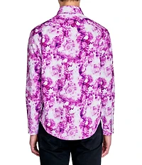 Society of Threads Men's Regular Fit 4-Way Stretch Performance Somber Rose Long Sleeve Button Down