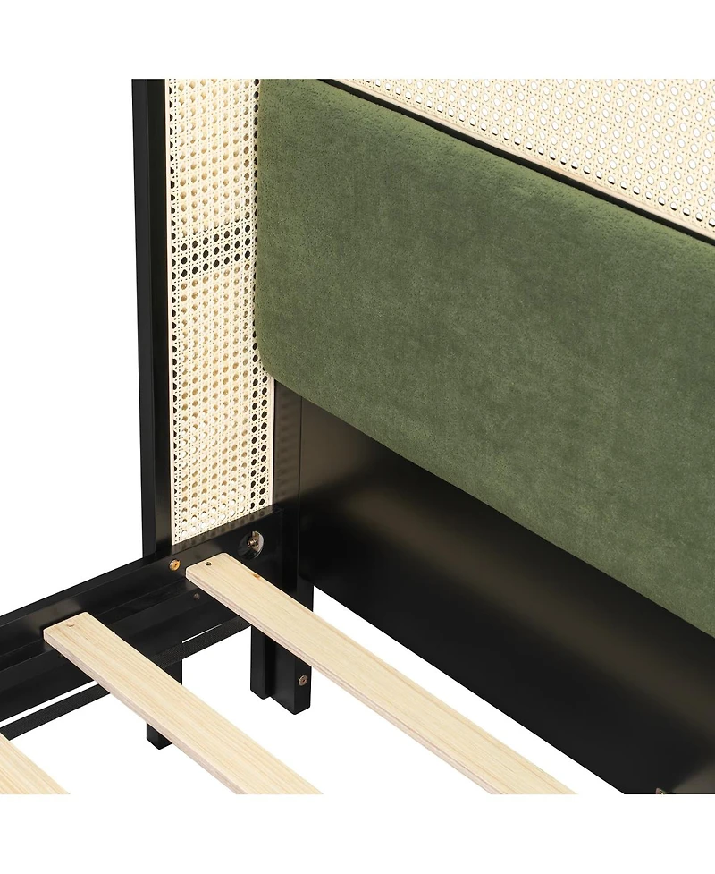 Streamdale Furniture King Size Modern Bed Frame Solid Wood 800lbs Capacity
