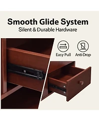 Streamdale Furniture Mid-Century Modern 47.3'' Sideboard Buffet Cabinet with 2 Doors and 3 Drawers