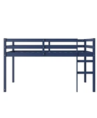 Streamdale Furniture Solid Wooden Twin Loft Bed with Ladder and Strengthened