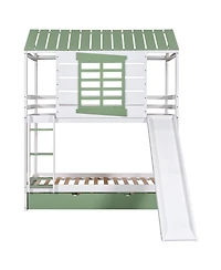Streamdale Furniture Bunk Bed with Slide and Trundle