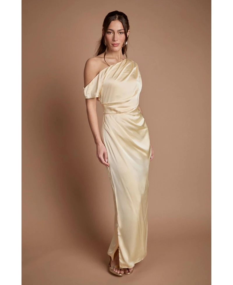 Coast Women's Off Shoulder Satin Maxi Dress