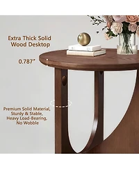 Streamdale Furniture Solid Wood Edge Table 2-Piece Set - Minimalist Living Room Decor