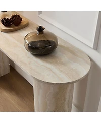 Streamdale Furniture 55.12'' Faux Marble Console Table for Living Room and Hallway