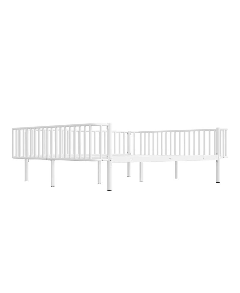 Streamdale Furniture Metal Daybed with Sturdy Steel Slat Support