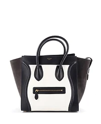 Pre-Owned Celine Mini Bicolor Luggage Bag Leather