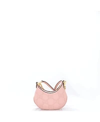 Pre-Owned Gucci Mini Half Moon Hobo Gg Matelasse Leather