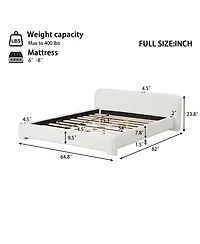 Streamdale Furniture Cozy Bouce Upholstered Bed - A Dreamy Addition to Your Bedroom Full