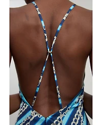 Karen Millen Women's Chain Print Maxi Dress