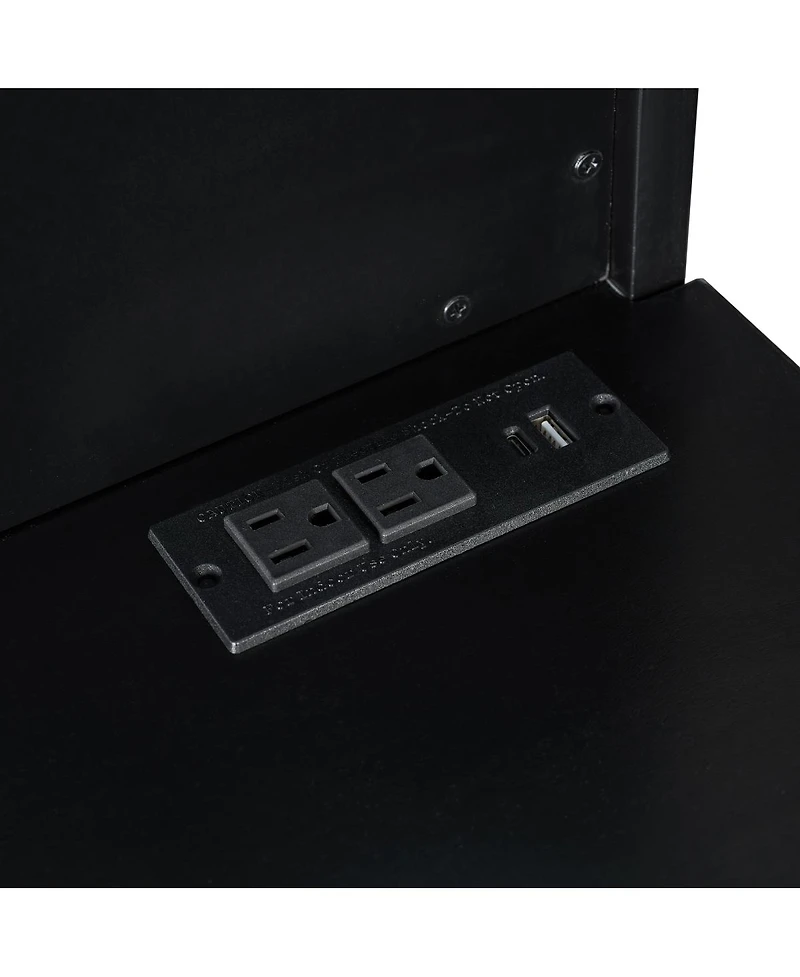 Streamdale Furniture Gaming Loft Bed with Desk Lights and Charging Station