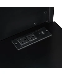 Streamdale Furniture Gaming Loft Bed with Desk Lights and Charging Station