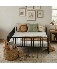 Streamdale Furniture Queen Size Metal Daybed with Sturdy Steel Slat Support
