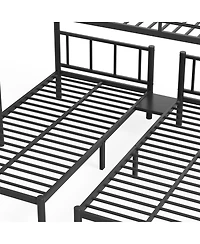 Streamdale Furniture Triple Twin Metal Bunk Bed for 3
