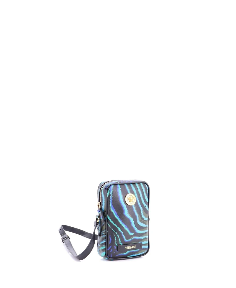 Pre-Owned Versace Micro Medusa Biggie Pouch Crossbody Bag Printed Leather