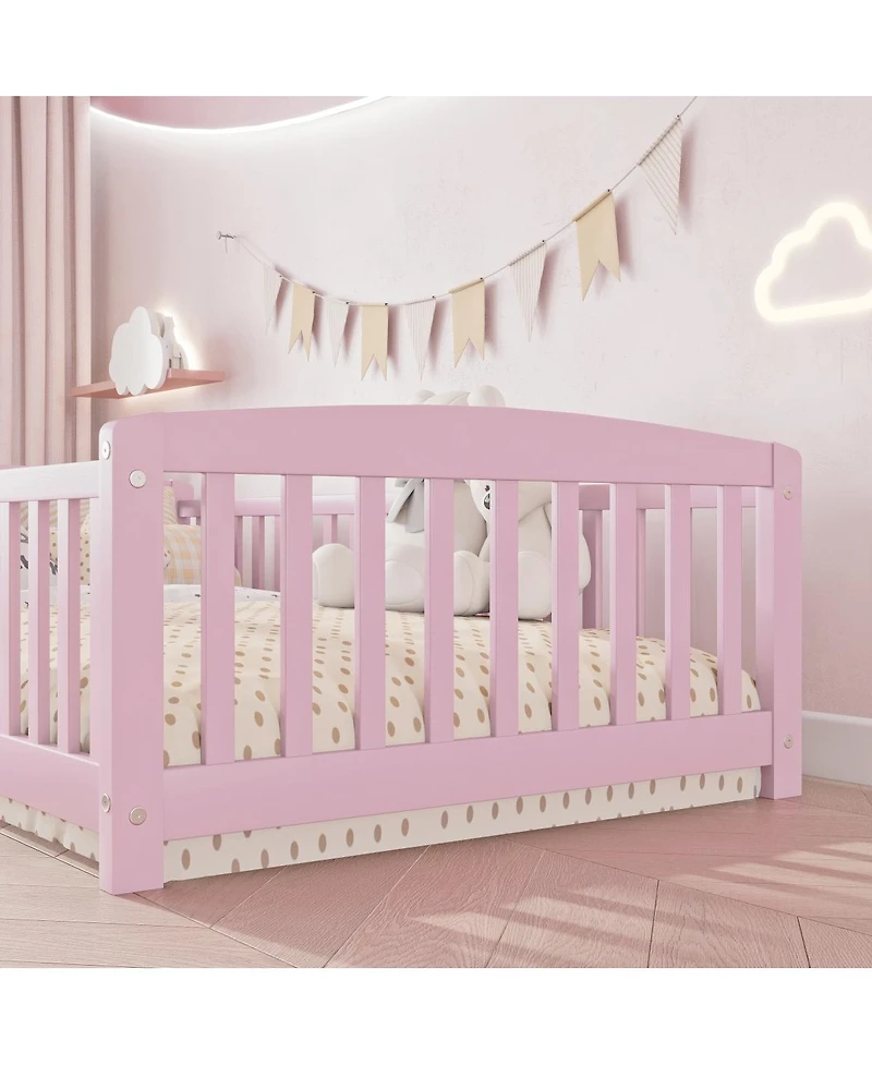 Streamdale Furniture Floor Fence Bed with Central Entrance