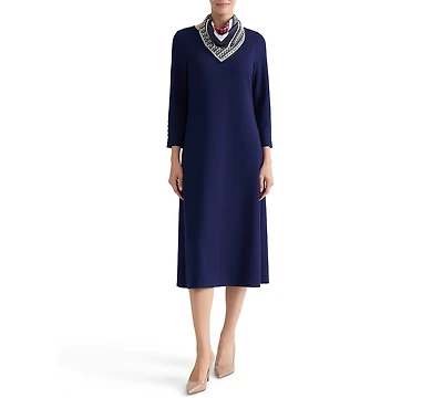 Jones New York Women's Serenity Printed Midi Dress