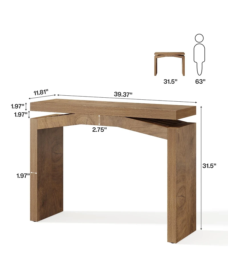 Tribesigns 40-Inch Console Table for Entryway, Farmhouse Sofa Console Behind Couch, Small Entry Table