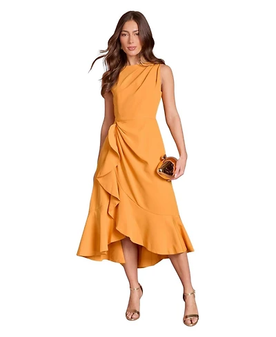 Coast Women's Crepe Ruffle Low Back Dress