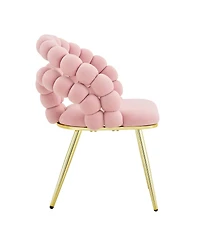 Streamdale Furniture Modern Velvet Bubble Back Dining Chairs with Legs (Set of 2