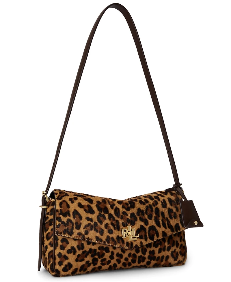 Lauren Ralph Lauren Leopard Print Small Farrah Shoulder Handbag