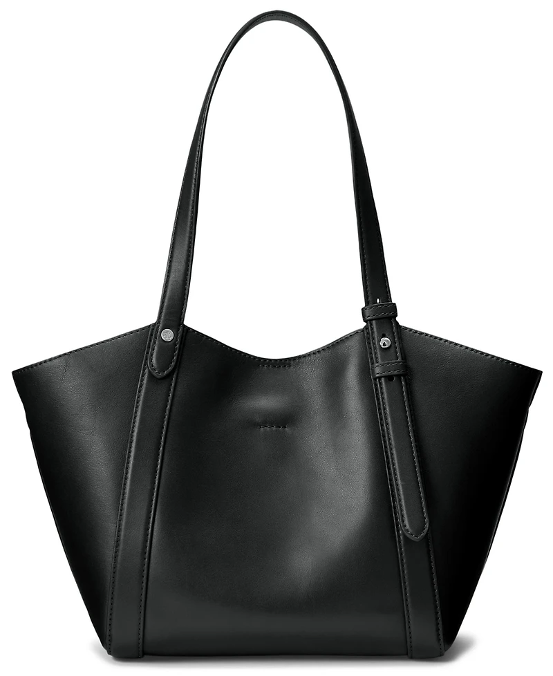 Lauren Ralph Tasha Large Leather Tote Handbag