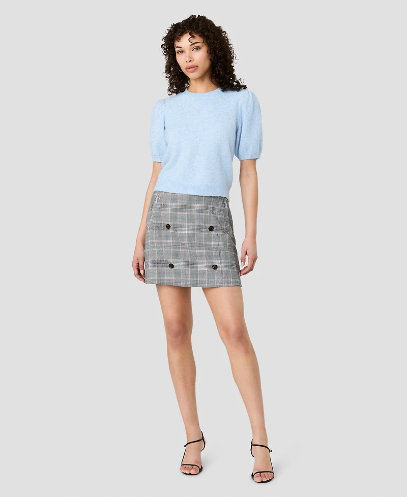 French Connection Women's Yulia Knit Puff-Sleeve Top