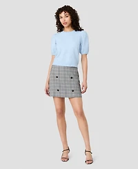 French Connection Women's Yulia Knit Puff-Sleeve Top