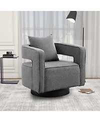 Streamdale Furniture Modern Swivel Accent Chair with Base
