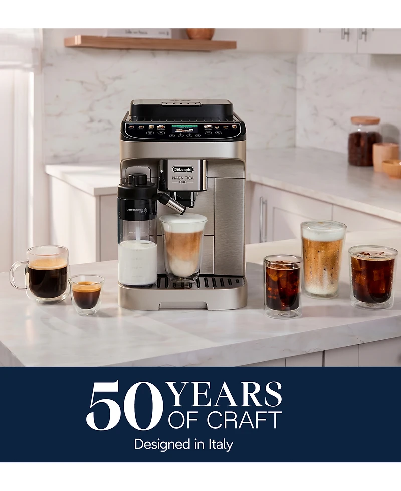 De'Longhi Magnifica Duo Fully Automatic Espresso Machine, ECAM33080SXB