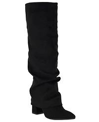 Guess Women's Geima Tall Slouchy Foldover Block Heel Boots