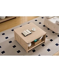 Streamdale Furniture Rustic Wood Farmhouse Coffee Table with Storage
